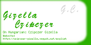 gizella czipczer business card